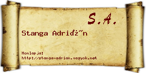Stanga Adrián névjegykártya